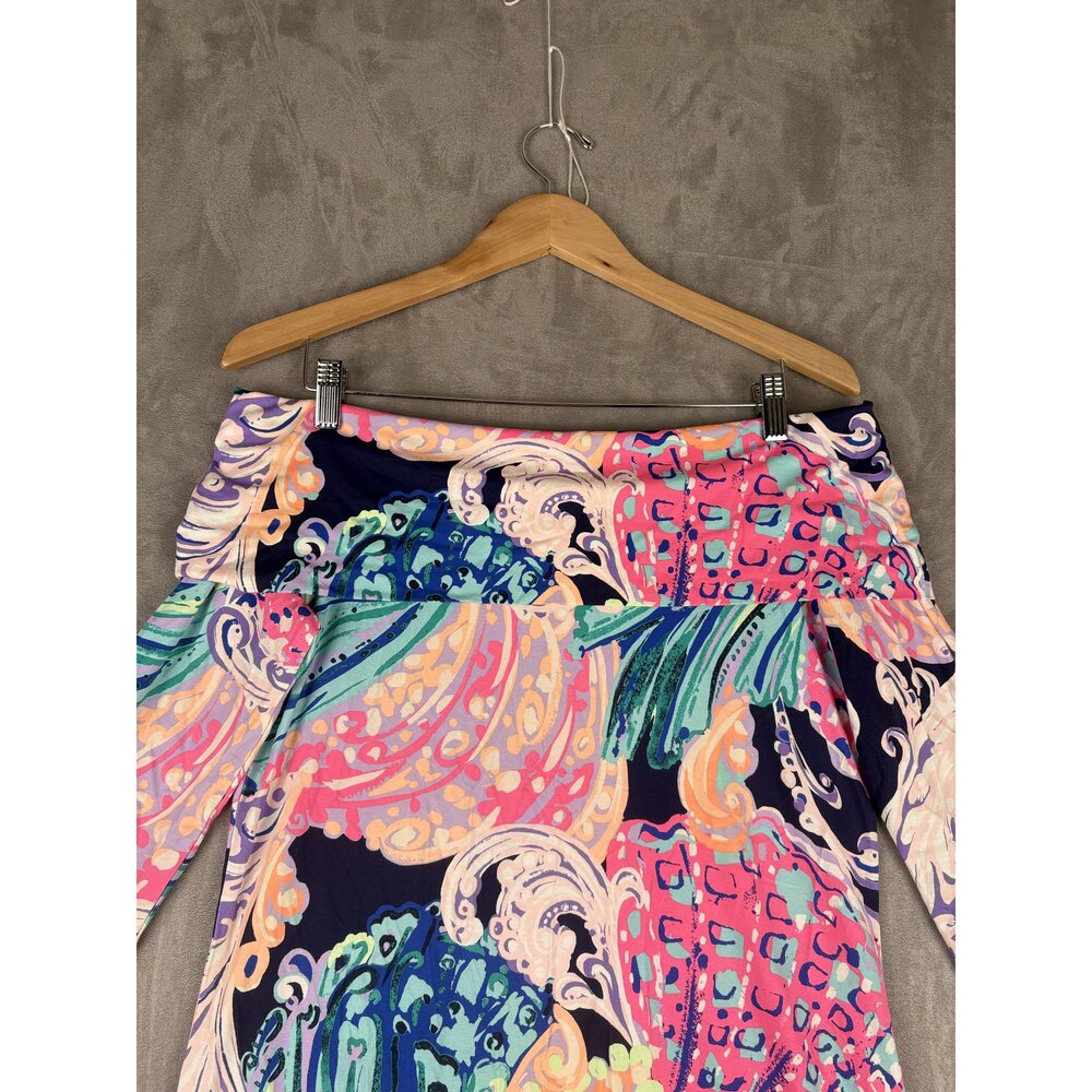 Lilly Pulitzer Off-Shoulder Long Sleeve Dress M - Vibrant Print - Picture 6 of 10